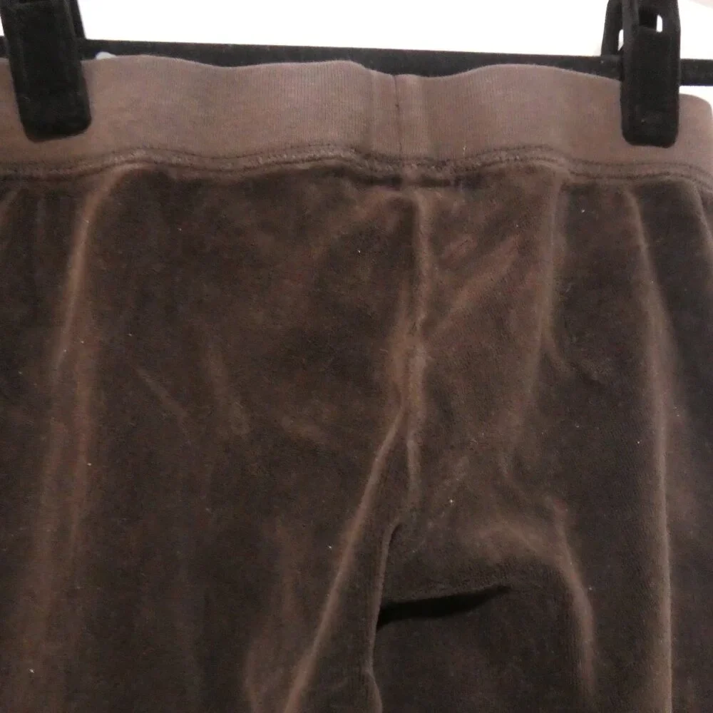 JUICY COUTURE | size 7 | Brown Soft Velour Gold Viva La Juicy Pants - Picture 11 of 16